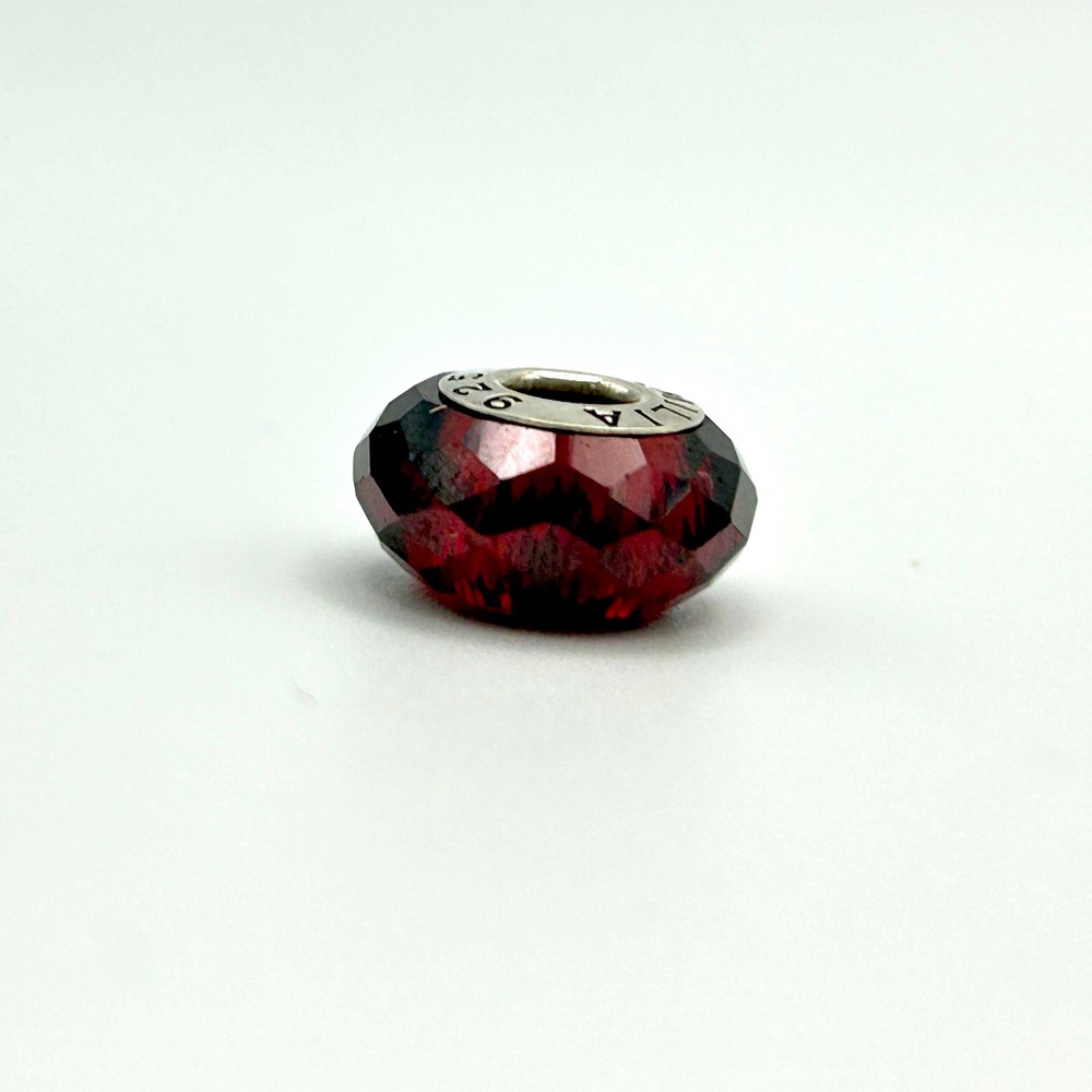 Chamilia Deep Red Faceted Murano Glass Charm
